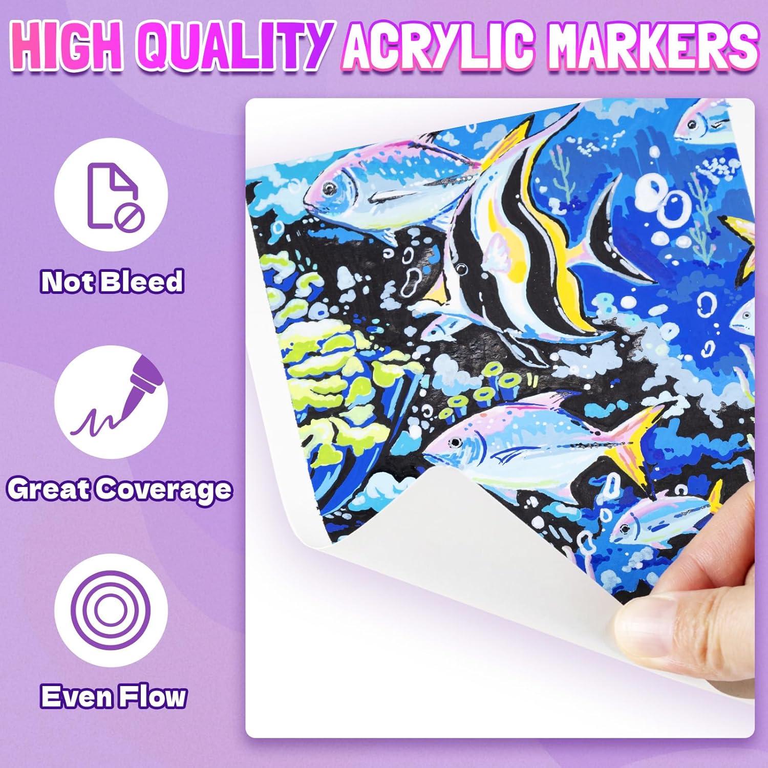 image:imageLETS RESIN 12 Colors Acrylic Paint Markers 3 Tips MultiPurpose amp HighCapacity Acrylic Paint Pens Perfect Resin Supplies for Resin Crafts Rock Stone Canvas Glass DIY Making Art Supplies12 Count Pack of 1