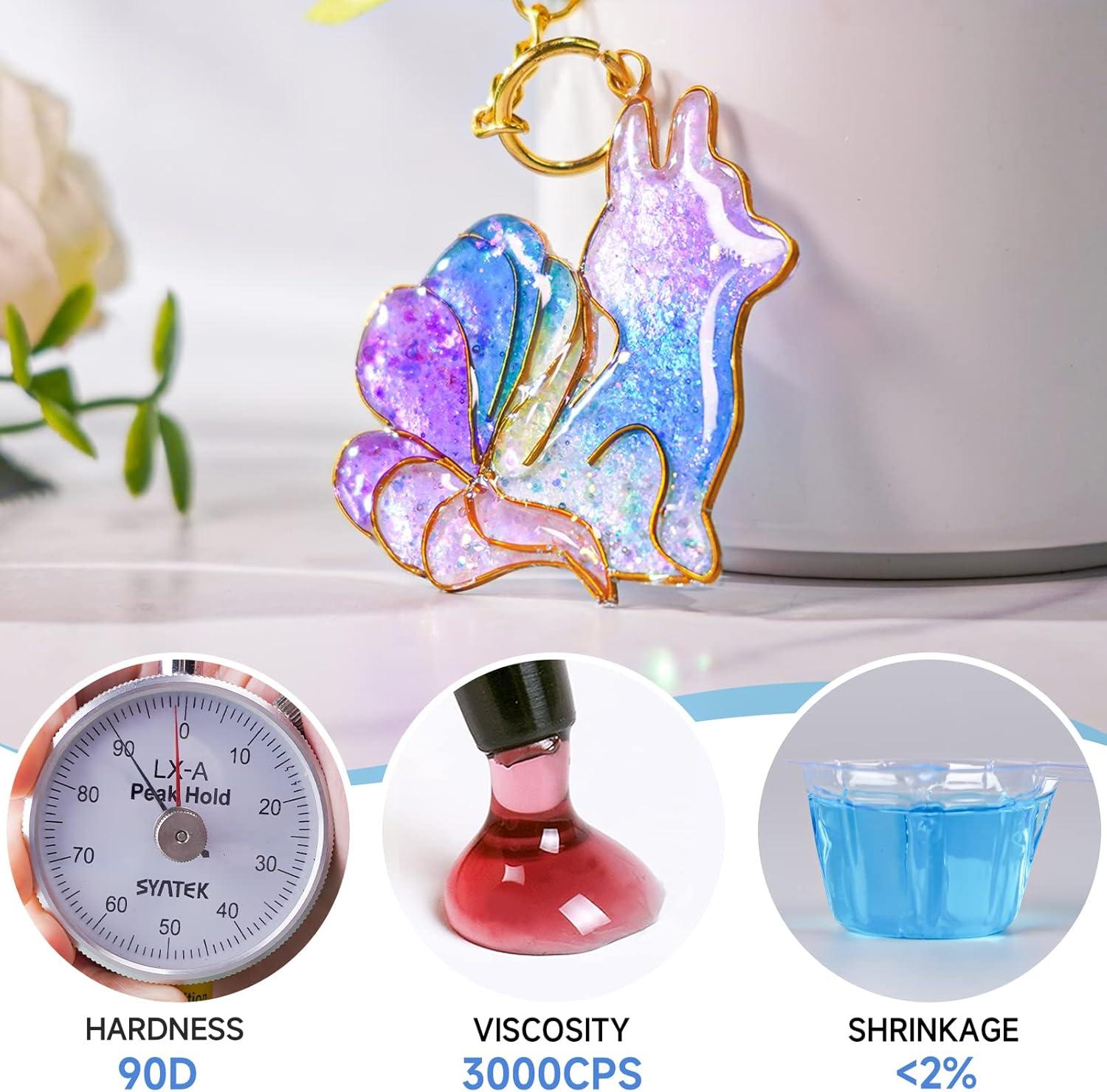 image:imageLETS RESIN 12 Colors UV Resin Ultraviolet Clear Odorless amp Low Shrinkage UV Resin Kit for Crafts Jewelry Making Decoration20g Each