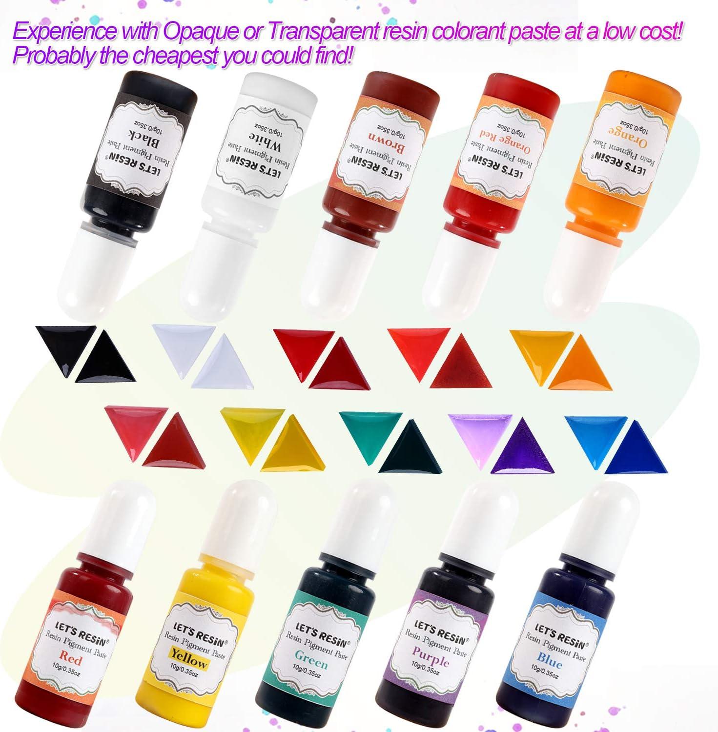image:imageLETS RESIN Opaque Resin Pigment10 Colors Epoxy Resin Pigment Paste Each 035ozHigh Pigmented Coloring PasteColorant for Epoxy ColoringJewelryMolds