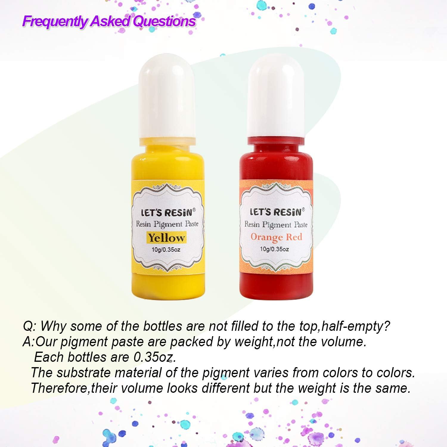 image:imageLETS RESIN Opaque Resin Pigment10 Colors Epoxy Resin Pigment Paste Each 035ozHigh Pigmented Coloring PasteColorant for Epoxy ColoringJewelryMolds