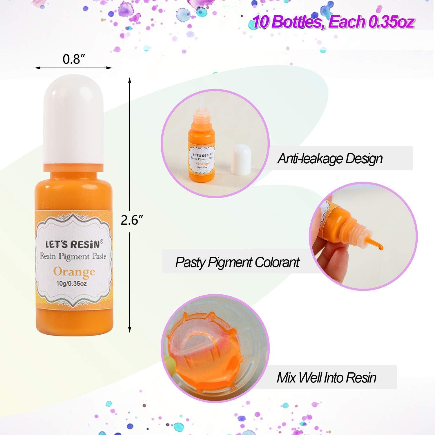 image:imageLETS RESIN Opaque Resin Pigment10 Colors Epoxy Resin Pigment Paste Each 035ozHigh Pigmented Coloring PasteColorant for Epoxy ColoringJewelryMolds