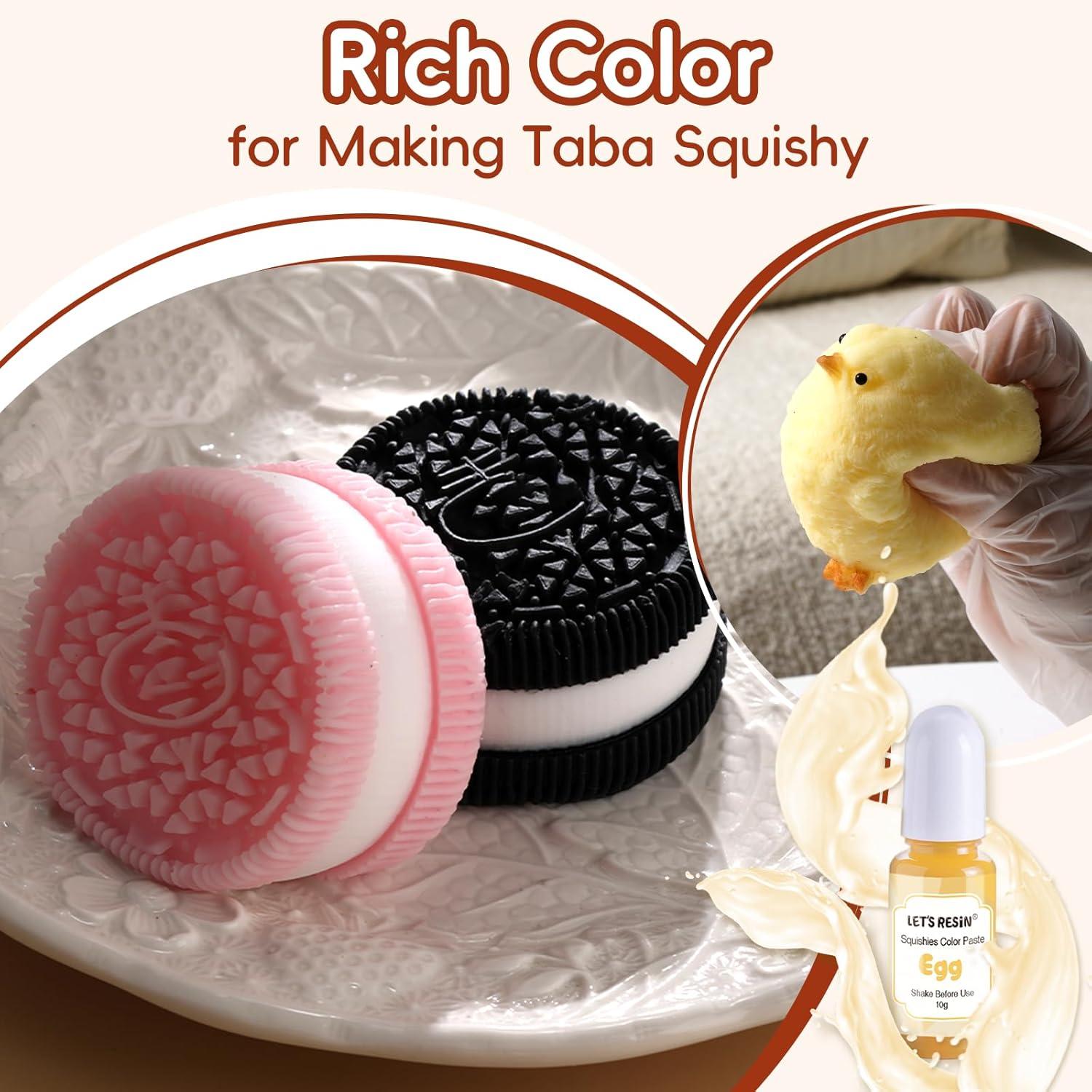 image:imageLETS RESIN Silicone Pigment Dye for Taba Squishy 16 Colors Opaque Pigment Paste for Silicone Rubber Mold Making Vibrant Colorant for Squishy Maker Coloring