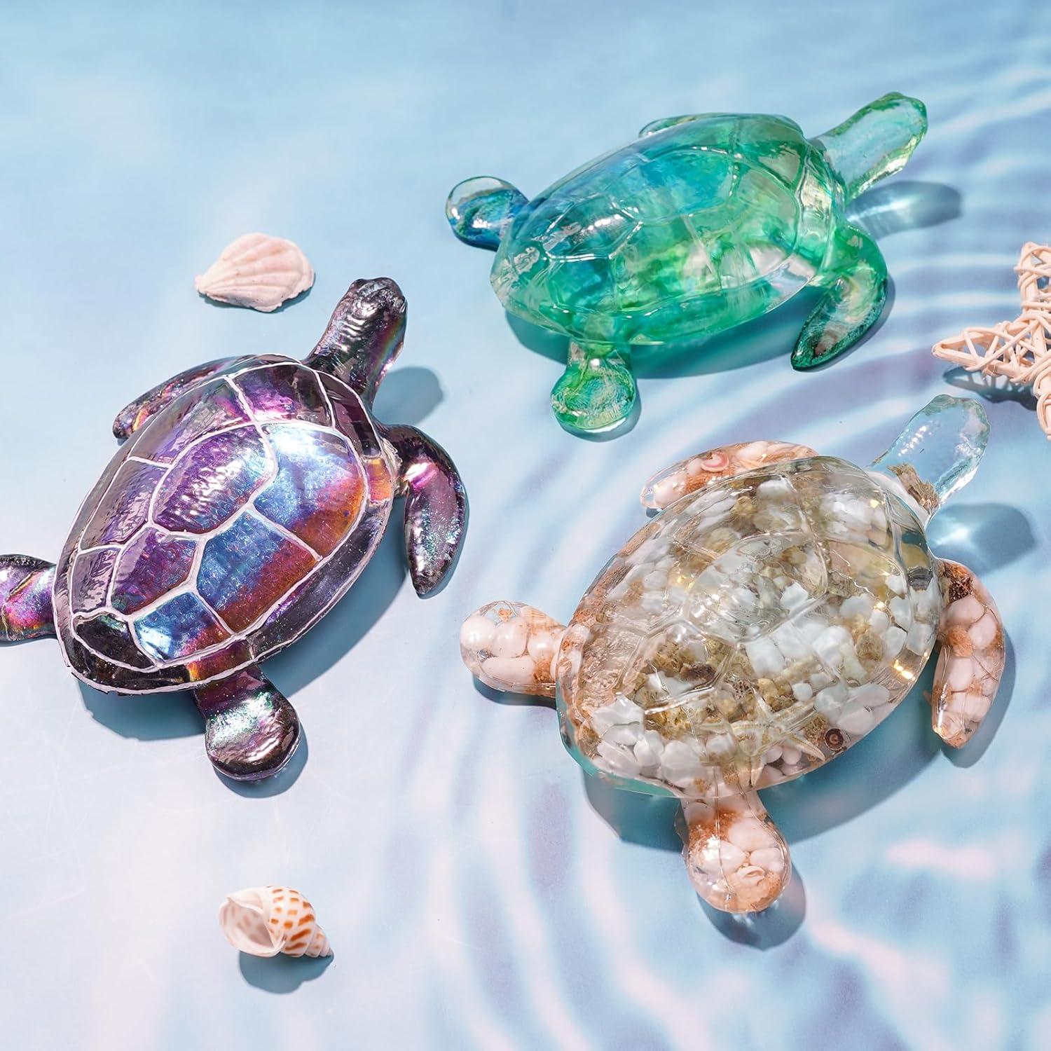 image:imageLETS RESIN Turtle Shape Resin Molds 3D Animal Silicone Molds for Epoxy Resin Large Sea Turtle Marine Art Silicone Resin Molds for Craft Ocean Theme Night Lights Home Decor