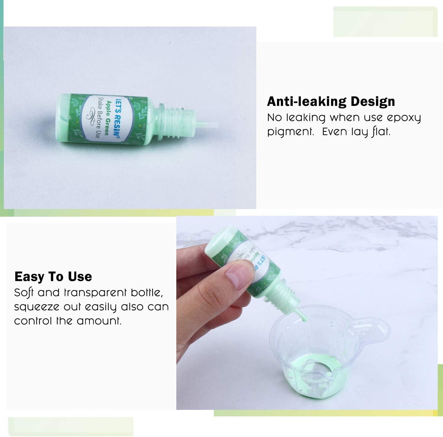 image:imageLETS Resin 18 Colors Epoxy Pigment Opaque Liquid Resin Colorant Each 035ozOdorless Epoxy Resin Dye Solid Color Liquid Dye for Resin Jewelry DIY Crafts Art Making