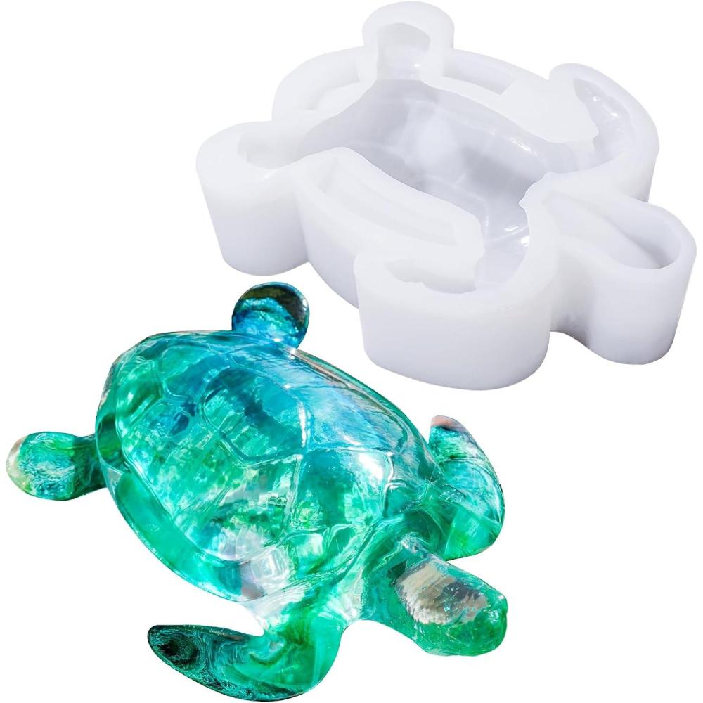 image:imageLETS RESIN Turtle Shape Resin Molds 3D Animal Silicone Molds for Epoxy Resin Large Sea Turtle Marine Art Silicone Resin Molds for Craft Ocean Theme Night Lights Home Decor