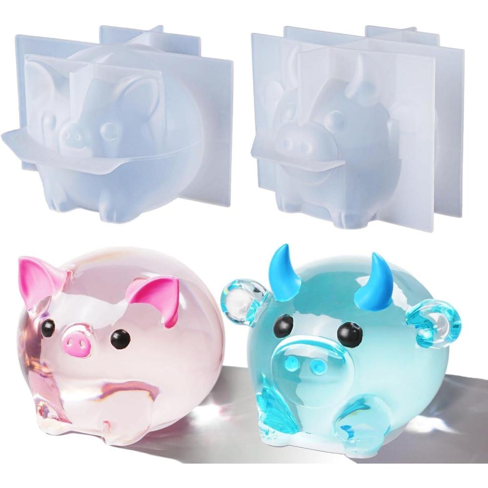 image:imageLETS Resin Crystal Ball Resin Molds Crystal Orb Decorative Statue Silicone Molds with Mushroom Stand and Bird Figurine3D Sphere Epoxy Resin Molds for DIY Tabletop Decor Housewarming GiftsAnimal Molds