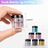 LET’S RESIN 0.08mm Holographic Glitter, Ultra Fine Glitter for Epoxy Resin/Resin Molds, Sparkle Saturated Color Pigment Powder for Nail Art, Slime, Tumbler, Hair(blue)