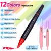 LET’S RESIN 12 Colors Acrylic Paint Markers, 3 Tips Multi-Purpose & High-Capacity Acrylic Paint Pens, Perfect Resin Supplies for Resin Crafts, Rock, Stone, Canvas, Glass, DIY Making Art Supplies(12 Count (Pack of 1))