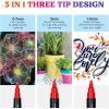 LET’S RESIN 12 Colors Acrylic Paint Markers, 3 Tips Multi-Purpose & High-Capacity Acrylic Paint Pens, Perfect Resin Supplies for Resin Crafts, Rock, Stone, Canvas, Glass, DIY Making Art Supplies(12 Count (Pack of 1))