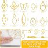 LET’S RESIN 172 pcs Open Bezels for Resin, 2 Size 36 Styles of Gold Hollow Frame Pendants Bezels with 100pcs Jump Rings, Unique Resin Bezels for Jewelry Making, Necklaces Earrings Making Supplies