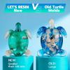 LET’S RESIN 2pcs Turtle Resin Molds, Durable 3D Animal Silicone Molds for Epoxy Resin, Smaller Sea Turtle Marine Art Silicone Resin Molds for Craft, Ocean Theme Night Lights, Home Decor