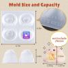 LET’S RESIN 4 Pcs Chicks Silicone Molds for Taba Squishy, Cute Animal Molds for Squishy Maker, Resin Casting, Effortless Demolding for Stress Relief DIY Decompression Gift Home Decor(Hamster)