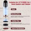 LET’S RESIN 4-in-1 Electric Resin Sanders and Polisher, 2000mAh*2 Large Battery Capacity, Powerful 3-Speed, LCD Display, Compact and Lightweight for Resin Grinding, Glass, Metal, Jade,etc(2 Inch Sandpapers Kit)