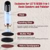 LET’S RESIN 4-in-1 Electric Resin Sanders and Polisher, 2000mAh*2 Large Battery Capacity, Powerful 3-Speed, LCD Display, Compact and Lightweight for Resin Grinding, Glass, Metal, Jade,etc(3 Inch Sandpapers Kit)