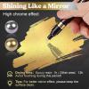 LET’S RESIN 6Pcs Mirror Chrome Markers,3 Sizes Shiny Chrome Paint Pen with Large Barrel, Quick Dry Oil-based Silver & Gold Markers for Metal, Resin,Model Painting,Marking,DIY Art & Jewelry Repair Kit(1 Count (Pack of 6))