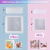 LET’S RESIN 8Pcs Resin Molds Silicone,Deep Epoxy Resin Molds for Flower Bouquet Preservation,Large Silicone Molds for Resin Casting Craft Including Square Hexagon Heart Resin Mold(Square)