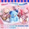 LET’S RESIN Bear and Axolotl Molds for Taba Squishy, Cute Crochet-Texture Animal Silicone Molds, Thick and Flexible Mould for Creating Unique Squishies, Ideal Gifts for Your Family