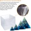 LET’S RESIN Bookends Resin Molds, 1 Pair Geode Book Organize Moulds Silicone Large, Crystal Epoxy Resin Molds for Books, Desktop Organizer, Office Home Decoration, Gift(Pyramid Mold)
