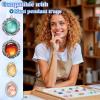 LET’S RESIN Cabochon Gems Resin Molds, 36 Cavities UV Resin Jewelry Making Kit with 16 PCS Metal Pendants Trays,Silicone Molds for Pendants,Earrings,Necklace