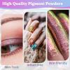 LET’S RESIN Chameleon Mica Powder, 10 * 5g Color Shift Mica Powder for Epoxy Resin/Tumbler, Saturated Color Shifting Chrome Pigment Powders for Painting,Slime,Nails