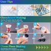 LET’S RESIN Chess Molds for Resin Casting, Upgraded Resin Chess Set Mold with 16 Piece 3D Full Size Chess Checkers & Chess Board Epoxy Silicone Resin Molds, DIY Chess Board Game, Christmas Gifts