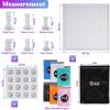 LET’S RESIN Chess Molds for Resin Casting, Upgraded Resin Chess Set Mold with 16 Piece 3D Full Size Chess Checkers & Chess Board Epoxy Silicone Resin Molds, DIY Chess Board Game, Christmas Gifts