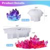 LET’S RESIN Crystal Cluster Resin Molds, Large and Small Size Crystal Shape Silicone Molds for Resin, Quartz Epoxy Resin Molds for Resin Crafts, DIY Crystal Heal Stone, Home Craft Decor