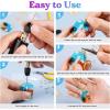 LET’S RESIN Electric Drill, 74Pcs Hand Drill with 3-Jaw Clamp-Applicable to A Larger Drilling Range (0-3mm), Keychain Making Kit, Jewelry Making Kit, Grip Nose Pliers, Jewelry tools, for Resin(Electric Resin Drill)