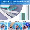 LET’S RESIN Electric Drill, 74Pcs Hand Drill with 3-Jaw Clamp-Applicable to A Larger Drilling Range (0-3mm), Keychain Making Kit, Jewelry Making Kit, Grip Nose Pliers, Jewelry tools, for Resin(Resin Polishing Kit)