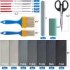 LET’S RESIN Electric Drill, 74Pcs Hand Drill with 3-Jaw Clamp-Applicable to A Larger Drilling Range (0-3mm), Keychain Making Kit, Jewelry Making Kit, Grip Nose Pliers, Jewelry tools, for Resin(Resin Polishing Kit)