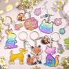 LET’S RESIN Keychain Molds 37Pcs, Silver UV Resin Molds for Beginners, Open Bezel Flower & Animal Molds for Keychain, Jewelry & Pendant Making