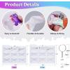 LET’S RESIN Keychain Resin Molds Silicone with Hole, 16 Cavities UV Resin Jewelry Pendant Mold for Beginner, Epoxy Resin Molds for Keychain Pendant Jewelry Making(Pet Tag Resin Molds)