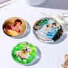 LET’S RESIN Keychain Resin Molds Silicone with Hole, 16 Cavities UV Resin Jewelry Pendant Mold for Beginner, Epoxy Resin Molds for Keychain Pendant Jewelry Making(Round Keychain Molds)