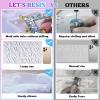 LET’S RESIN Large Alphabet Mold with Hole, Reversed Alphabet Letter Resin Molds Silicone with 30 Jump Rings, 30 Key Rings, Epoxy Molds for Keychain Making(15.3″X8.9″)(Fancy Letter with Hole)