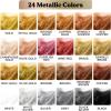 LET’S RESIN Metallic Alcohol Ink Set-24 Colors Metal Color Alcohol Based Resin Ink, High Concentrated & Shimmer Mixatives, Alcohol Paint for Epoxy Resin, Resin Petri, Tumblers, Coasters(Each 0.35oz)