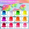 LET’S RESIN Neon Pigment Powder,12Colors Fluorescent Powder,10g/Bottle of Mica Powder for Epoxy Resin,Nail,Tumblers,Soap Making,Slime & Candle,Painting, and DIY Crafts(colorful)