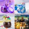 LET’S RESIN Pudding Jar Resin Molds with Lid, Epoxy Molds Silicone for Storage Bottle,Candle Holder,Candy Container, Epoxy Casting Craft,Flower Pot, Gifts(Pudding Jar Mold)