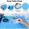 LET’S RESIN Resin Collector Mat, Easy Clean & Silicone Heat Resistant Mats 14.5” x 9.4”, Non-Slip Multipurpose Thick Silicone Mats for Resin Molds, Epoxy Resin, Cup Turner, Kitchen Counter, Placemat(15.7″ x 11.7″)