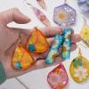 LET’S RESIN Resin Earring Molds, 2 Pcs Resin Molds Silicone with Butterfly Moth Wings Shapes, Silicone Molds for Resin Jewelry, DIY Art Craft(Geometric Earring Molds)