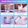 LET’S RESIN Silicone Mold Making Kit 64oz/4lbs,Non-Toxic Mold Making Silicone Rubber,Silicone Mold Maker,Clear Liquid Molding Silicone Kit for Resin Molds, Silicone Molds Making(64oz)