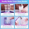LET’S RESIN Silicone Mold Making Kit-Translucent Silicone Rubber Non-Toxic Liquid Mold Making Silicone-20.46oz Super Elastic Molding Silicone-Ideal for 3D Molds,Resin Molds,Silicone Molds-4H Fast Cure(20.46 oz)