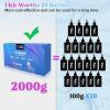 LET’S RESIN UV Resin, 2,000g 250ml 8Pcs Faster Cure Crystal Clear UV Resin Bulk,Low Shrinkage No Tacky UV Epoxy Resin Kit,Transparent High Gloss Resina UV for Jewelry Making,Craft Decor(2000G)