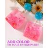 LET’S RESIN UV Resin,18 Dark Colored UV Resin, Odorless & Low Shrinkage UV Color Resin with Vibrant Colors, Black and White UV Resin Kit for Crafts, Jewelry Making, Colored Resin Casting and Coating