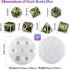 LET’S RESIN Upgraded Large DND Silicone Molds for Resin with 7 Cavities, Polyhedral Stereoscopic Game Epoxy Resin Molds for DIY Dice Making, Table Board Game