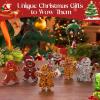 LET’S Resin 18 Cavities Christmas Resin Molds, 6 Gingerbread Pattern Christmas Ornament Resin Molds Silicone, Glossy Silicone Molds for Resina Art, Tree Decorations,Holiday Gifts,Keychain