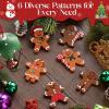 LET’S Resin 18 Cavities Christmas Resin Molds, 6 Gingerbread Pattern Christmas Ornament Resin Molds Silicone, Glossy Silicone Molds for Resina Art, Tree Decorations,Holiday Gifts,Keychain