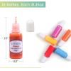 LET’S Resin 18 Colors Epoxy Pigment, Opaque Liquid Resin Colorant Each 0.35oz,Odorless Epoxy Resin Dye Solid Color Liquid Dye for Resin Jewelry DIY Crafts Art Making