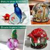 LET’S Resin Crystal Ball Resin Molds, Crystal Orb Decorative Statue Silicone Molds with Mushroom Stand and Bird Figurine,3D Sphere Epoxy Resin Molds for DIY Tabletop Decor, Housewarming Gifts(Crystal Ball Molds)