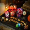 LET’S Resin Witch Cauldron Resin Mold, Halloween Resin Molds, 3D Jar Resin Molds Silicone 4.7” Width, Large Jar Molds for Epoxy Casting Craft, Storage Box,Candy Container,Candle Holder(skull)