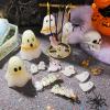 LET’S Resin Witch Cauldron Resin Mold, Halloween Resin Molds, 3D Jar Resin Molds Silicone 4.7” Width, Large Jar Molds for Epoxy Casting Craft, Storage Box,Candy Container,Candle Holder(Ghost Molds)